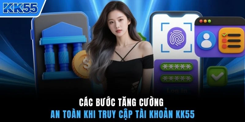 Các bước tăng cường an toàn khi truy cập tài khoản KK55